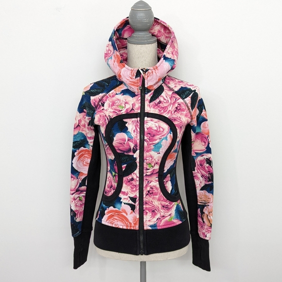 Rare Lululemon Secret Garden Vintage Pink Hoodie - Picture 2 of 13